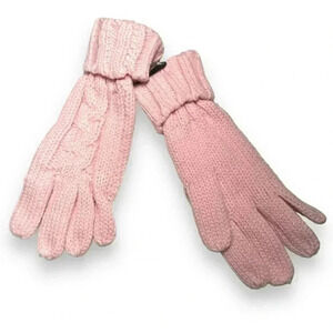 NWT SIMI BABY  PINK CABLE KNIT GLOVES m
